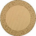 Indoor/ Outdoor Natural/ Brown Rug (5'3 Round)