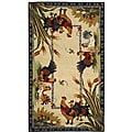 Free correlative roadmap for Made Hooked rug Hand-hooked Roosters Wool Rug (2'9 x 4'9)