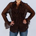 Kaelyn Max Women's Long-sleeve Ruffle Blouse