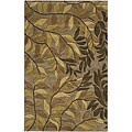 Hand-tufted Branches Beige Wool Rug (5' x 8')