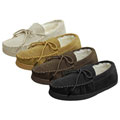 Boston Traveler Men's Suede Moccasin Slippers