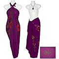 Sequined/ Embroidered Purple Butterfly Sarong (Indonesia)