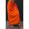 Embroidered Solid Tangerine Sarong (Indonesia)
