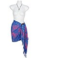 Batik Butterfly Light Blue/ Pink Half Sarong (Indonesia)