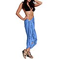 Solid Light Blue Sarong (Indonesia)