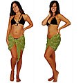 Dragonfly Light Olive Green Mini Sarong (Indonesia)