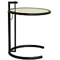 Jago Black Glass Adjustable End Table