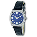 Le Chateau Women's Black Leather Band Watch