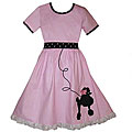 AnnLoren Boutique Girls' 50s Poodle Dress