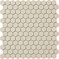 SomerTile 11.75x12-in New York 1-in Hex White Unglazed Porcelain Mosaic Tile (Pack of 10)