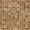 SomerTile 12x12-in Cuivre 1-in Tan Gold Translucent Glass Mosaic Tile (Case of 13)