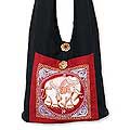 Cotton 'Red Elephant Luck' Handbag (Thailand)