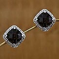 Sterling Silver Smokey Quartz 'Hope' Button Earrings (Indonesia)