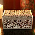 Soapstone 'Honeysuckle' Jewelry Box (India)