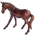 'Graceful Horse' Wood Sculpture (Indonesia)