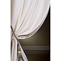 Signature Oyster Cotton Silk 108-inch Curtain Panel