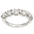 14k White Gold 1ct TDW Diamond 5-stone Wedding Band (G-H, I2)