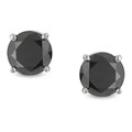 Miadora 14k Gold 2ct TDW Black Diamond Studs