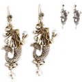 Sweet Romance Art Nouveau Mermaid Pearl Earrings