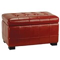 Small Red Manhattan Storage Bench