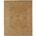 Handmade Ancestry Tan/ Ivory Wool Rug (12' x 15')
