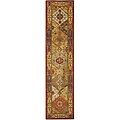 Handmade Heritage Diamond Bakhtiari Multi/ Red Wool Runner (2'3 x 20')