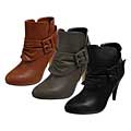 Glaze by Adi Women's High-heel Side Buckle Ankle Boots