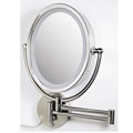 Zadro OVLW68 Oval Two-sided 8X/1X Lighted Wall Mount Makeup Mirror