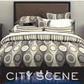 mini hookahs for sale Assistive Hint City Scene Retro Radar Grey 3-piece Mini Duvet Cover Set