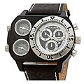 Akribos XXIV Men's 'Time Machine' Triple Time Zone Chronograph Watch