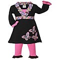 JoJo Designs Girls' Pink/ Black Butterfly Dress Set