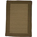 Donegal Indoor/ Outdoor Olive Braided Rug (5' x 8')