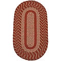 Middletown Barn Red/ Olive Braided Rug (3'6 x 5'6 Oval)