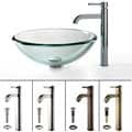 Kraus Glass Vessel Sink and Ramus Bathroom Faucet