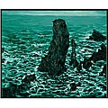 Claude Monet 'Rocks at Bel Ille' Hand-painted Oil Canvas Art