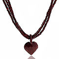 14k Yellow Gold Ruby Heart Necklace