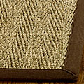 Hand-woven Diamonds Natural/ Medium Brown Seagrass Rug (3' x 5')
