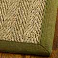 Hand-woven Diamonds Natural/ Olive Seagrass Rug (6' x 9')