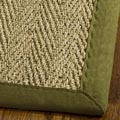 Hand-woven Natural Fiber Diamonds Natural/ Olive Seagrass Rug (8' x 10')