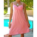 Women's Light Pink Rayon Mini Dress (Indonesia)