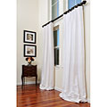 Signature Lily White 108-inch Textured Silk Curtain Panel