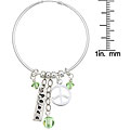 Charming Life Sterling Silver August Birthstone Hoop Earrings