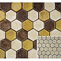 SomerTile 12x10.75-in London Hexagon Ceramic Mosaic Tile (Pack of 5)