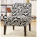 ETHAN HOME Decorative Zebra Print Armless Lounge Chair