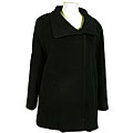 Nicole Women's Cashmere Blend Side-zip Black Jacket