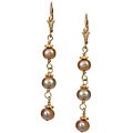 Charming Life 14k Goldfill Champagne Pearl Earrings (6-6.5 mm)