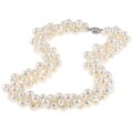 Sterling Silver Freshwater Pearl Twisted Necklace (4 mm/ 8 mm)