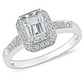 10k White Gold White Topaz and 1/8ct TDW Diamond Ring (H-I, I1-I2)
