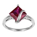 10k Gold Created Ruby Swirl Ring