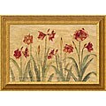 Cheri Blum 'Row of Red Amaryllis' Framed Canvas Art